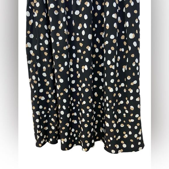 BloomChic Fit and Flare Black, Gold, and Ivory Polka Dot Dress. Size 14/16 - Picture 4 of 8